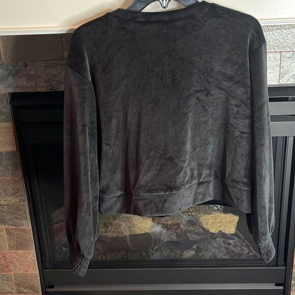 Zella Girls Black Velour Pullover Sweatshirt XS - Picture 5 of 8